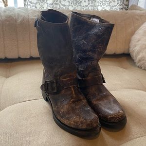 Womens Frye and company leather harness  boots